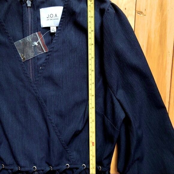 NWT J.O.A. RUFFLED SLEEVE CUT OUT WAIST BLOUSE S - Picture 15 of 15